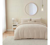 Portfolio Home Bergen Textured Abstract Duvet Cover Quilt Set With Pillowcase in Cream | Size: King Portfolio Home Cream King