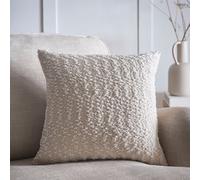 Portfolio Home Boucle Natural Textured Filled Cushion Pillow Bed Sofa 18" Inch Square 45Cm X 45Cm