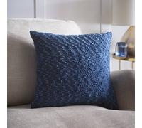 Portfolio Home Boucle Textured Filled Cushion Pillow 18" Inch Square 45cm x 45cm in Blue | Size: 45 cm x 45 cm Portfolio Home Blue 45 cm x 45 cm