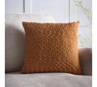 Portfolio Home Boucle Textured Filled Cushion Pillow 18" Inch Square 45cm x 45cm in Burnt Orange | Size: 45 cm x 45 cm Portfolio Home Burnt Orange 45 cm x 45 cm