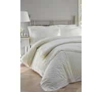 Portfolio Home Broderie Anglaise Duvet Cover Set - Cream - Single