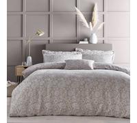 Portfolio Home Chatsworth Floral Jacquard Duvet Cover Set With Pillow Case Bedding in Natural | Size: King Portfolio Home Natural King