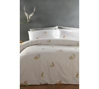 Portfolio Home Deers 100% Cotton Duvet Cover Set - White