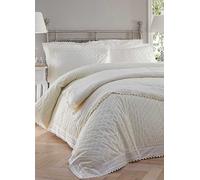 Portfolio Home Ecru Broderie Anglaise Bedspread & Pillowshams Ecru