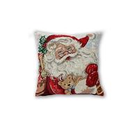 Portfolio Home Father Christmas Santa Claus Cushion Cover - 43 x 43cm - 17" x 17" | Size: 43 cm x 43 cm Portfolio Home Multicolor 43 cm x 43 cm