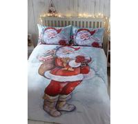 Portfolio Home Father Christmas Duvet Cover Set - Multi - Double