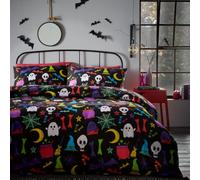 Portfolio Home Glow In The Dark Ghouls & Ghosts Halloween Kids Single Duvet Set Cover