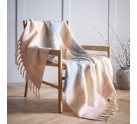 Portfolio Home Helsinki Mohair Blue/Pink/Natural Throwover Bed Throw Blanket 127 x 152cm