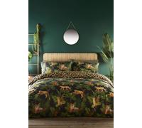 Portfolio Jungle Cats Reversible King Size Duvet Cover Set Bedding Bed Set