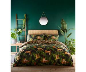 Portfolio Home Jungle Cats Super King Duvet Cover And Pillowcases