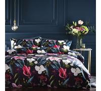 Portfolio Home Lily Floral Multi Double Soft Easy Care Bed Linen Bedding Duvet Cover Quilt Set With Pillow Cases