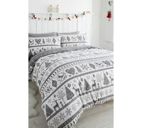 Portfolio Home Noel Duvet Cover Set - Grey - Single