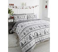 Portfolio Home Noel Grey King Duvet Cover And Pillowcases
