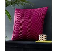 Portfolio Home Pinsonic Velvet Filled Cushion 56 x 56cm - 22" x 22" in Pink | Size: 56 cm x 56 cm Portfolio Home Pink 56 cm x 56 cm