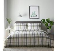 Portfolio Home Prague Check Green Duvet Cover Set - King