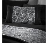 Portfolio Home Rouen Embellished Sequins Filled Boudoir Cushion Pillow 32 x 50cm in Black | Size: 50 cm x 30 cm Portfolio Home Black 50 cm x 30 cm