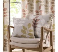 Portfolio Home Springfield Leaf Natural Square 55 x 55 cm Decorative Cushion Cover Pipe Edge for Couch, Sofa, Chair, Bed 21" x 21"