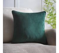 Portfolio Home Velvet Filled Cushion Piped Edge Pillow 18" Inch Square 45cm x 45cm in Green | Size: 45 cm x 45 cm Portfolio Home Green 45 cm x 45 cm