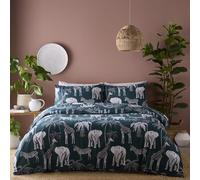 Portfolio Home Wild Safari Teal Duvet Cover Set - Double - Teal - Polycotton