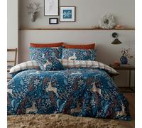 Portfolio Home Winter Stags Navy Duvet Cover Set - Super King
