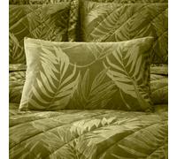 Portfolio Home Woburn Botanical Leaf Olive Rectangular Filled Boudoir Cushion Pillow Bed Sofa 32 X 50Cm, Green