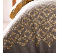 Portfolio Joel Quilt Duvet Cover Bed Set, Ochre, Super King