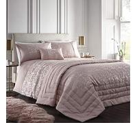 Portfolio Lucien Double Duvet Cover Set Woven Jacquard Bedding Pink