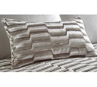 Portfolio Murray Crushed Boudoir Oblong Filled Velvet Scatter Cushion, Polyester, Oyster, 32 x 5 x 50 cm, Mur-Oyst-Cu