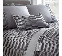 Portfolio Murray Crushed Velvet Boudoir Oblong Filled Scatter Cushion, Polyester, Stone Grey, 32 x 5 x 50 cm, Mur-Sto-Cu