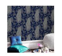 Portfolio Peacock Wallpaper Rasch Navy One Size