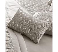 Portfolio RITZ Diamante Sequins Duvet Cover Bedding Range silver 1 x Petite Cushion