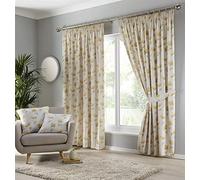 Portfolio Westbury Pencil Pleat Tape Top Header Floral Curtains, Multi, 66x90