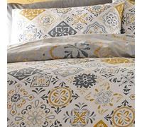 Portfollio Morocco Ochre Duvet Cover Reversible Bed Set, King Size, Polycotton