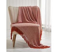 Portfollio Portfolio Ascot Chevron Terracotta 100% Cotton Chair Sofa Couch Bed 228x250cm