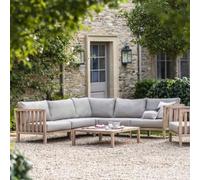 Porthallow Outdoor Corner Sofa Set Natural Acacia Wood