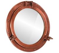 Porthole Mirror Copper Ø50cm Aluminium & Glass Wall Hanging Nautical Decor Large