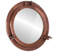 Porthole Mirror Wall Hanging Home Chic Decorative Aluminium and Glass vidaXL