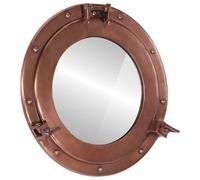 Porthole Mirror Wall Hanging Home Chic Decorative Aluminium and Glass vidaXL