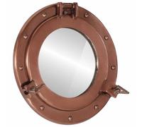 Porthole Mirror Wall Hanging Home Chic Decorative Aluminium and Glass vidaXL