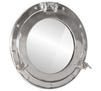 Porthole Mirror Wall Hanging Home Chic Decorative Aluminium and Glass vidaXL