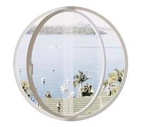 Porthole Window Home Decoration Circular Revolving Shed Window with Aluminum Frame and Tempered Glass Replacement for Shopping Malls