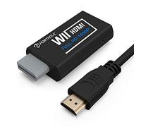 PORTHOLIC Wii to HDMI Converter 1080P for Full HD Device, Wii HDMI Adapter with 3.5mm Audio Jack&HDMI Output Compatible with Wii, Wii U, HDTV, Monitor-Supports Wii Display Modes 720P