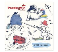 Portico Designs Ltd 2024 Paddington Illustrated Square Wall Calendar Month To View,Multicolour,30.5 x 30.5