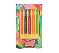 Portico Designs Ltd Arthouse Unlimited Colour Gel Pens, Set of 5, Multicolour, Inspirational Quotes, Rainbow Forest Design