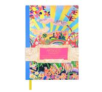 Portico Designs Ltd Arthouse Unlimited Joy Revolution A5 Chunky Lined Journal, 300 Pages, Colorful Floral Design with Ribbon Bookmark
