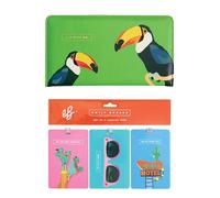 Portico Designs Ltd Emily Brooks Fly With Me Travel Wallet & Set of 3 Luggage Tags Portico Designs Ltd Multicolor One Size