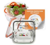 Portion Perfection Bariatric Food Containers,Meal Prep Containers/Lunchbox/Heat-proof Glass Portion Control Container 3pk, Bypass, Bariatric Surgery Must Haves