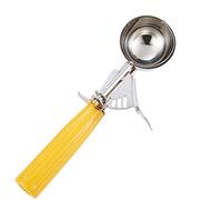 Portion Scoop - #20 (1.52 oz) - Disher, Cookie, Food Scoop - Portion Control - 18/8 Stainless Steel, Yellow Handle
