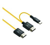 Portkeys 8K HDMI Cable 48Gbps HDMI 2.1 Cord 2.5mm OD Ultra Thin Video Control Cable Compatible with LH7C for A7SIII/FX30/A9M3/A7S4/A7M5/A7R5, S1H/S5M2/GH5II/GH6/GH7, R1/R5II/R6III, etc (TA03Y, 30cm)