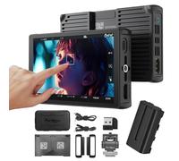 Portkeys LH5C 5.4 Inch Camera Field Monitor 4K HDMI Input, with F550 Battery, Camera Control Touch Focus for FX2/FX3/FX30/A6700/A7S III/A7M IV, R5/6/7/8, GH6/BGH1/S5, 3D LUT Waveform Focus Peaking